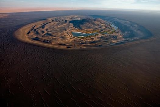 Photo:  The Waw an Namus volcanic crater, Libya